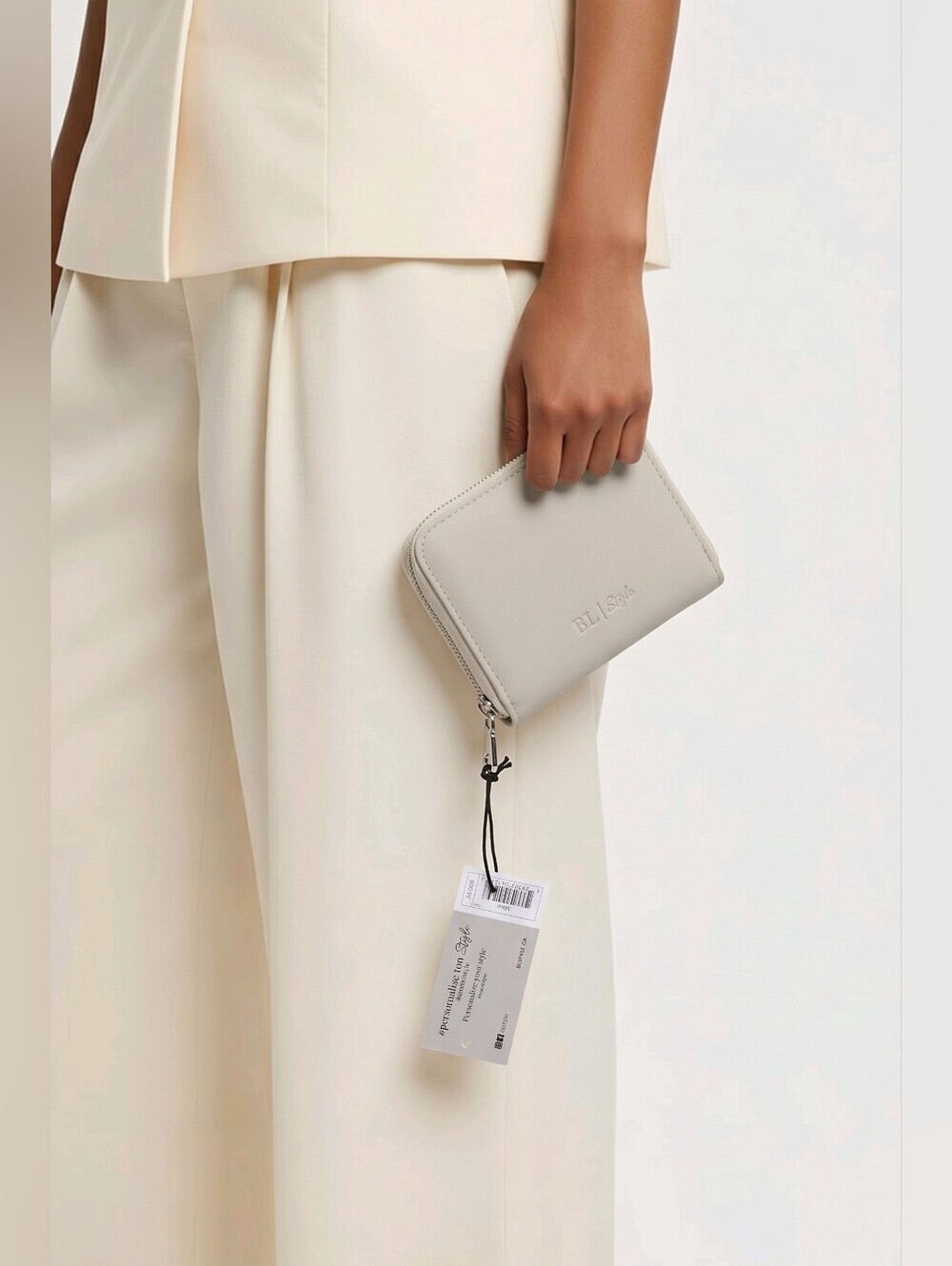 NWT BL Style Alice Cream Zip Around Wallet